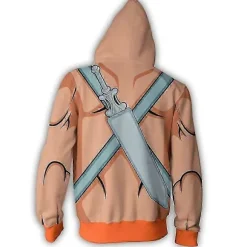 He-man og Masters of the Universe Cosplay Kostume 3D Print Sweatshirt Lynlås Hætte Cartoon Sweatshirt Modejakker-Yvan-lingling} A M