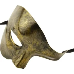 Herr Mask Phantom of the Opera Maskerade Maske Halvmaske (Guld)-FA-
