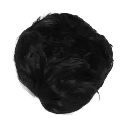 Herre paryk kort sort midterskilning fluffy lagdelt syntetisk fuld paryk til cosplay fest rollespil