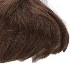 Herre Paryk Lysebrun Naturlig Fluffy Flot Åndbar Mesh Moderne Kort Hår Paryk