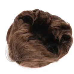 Herre Paryk Lysebrun Naturlig Fluffy Flot Åndbar Mesh Moderne Kort Hår Paryk