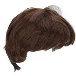 Herre Paryk Lysebrun Naturlig Fluffy Flot Åndbar Mesh Moderne Kort Hår Paryk