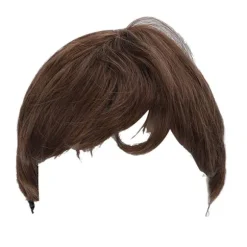 Herre Paryk Lysebrun Naturlig Fluffy Flot Åndbar Mesh Moderne Kort Hår Paryk
