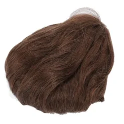 Herre Paryk Lysebrun Naturlig Fluffy Flot Åndbar Mesh Moderne Kort Hår Paryk