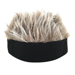 Herre Retro Kort Paryk Hovedbånd Hip Hop Hooligan Hue Beanie Cosplay Kunsthår Hat Black Grey