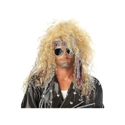 Herre Rocker Blond Paryk Punk Heavy Metal 80'er Kostume