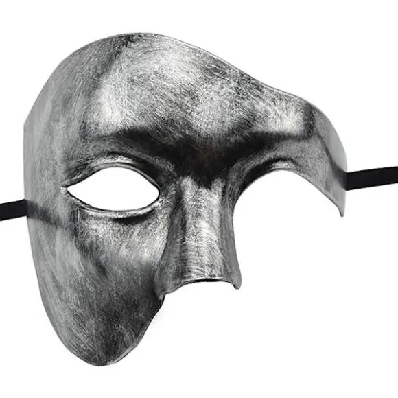 Herremaske Phantom of the Opera Masquerade Maske Halvmaske (Sort
