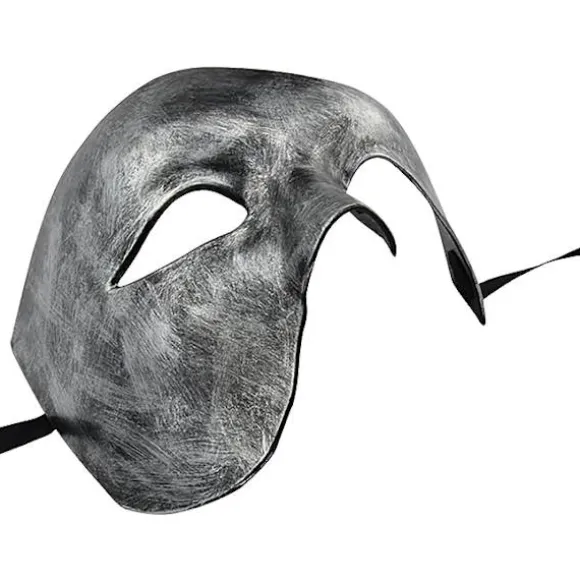 Herremaske Phantom of the Opera Masquerade Maske Halvmaske (Sort