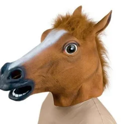 Heste Maske Realistisk Dyr Fuld Hoved Latex Maske, Halloween Karneval