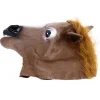 Hestehoved Kostume Brun Behagelig Holdbar Livagtig Party Hestehoved til Cosplay Halloween