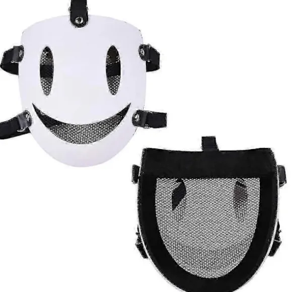 High-rise Invasion Sniper Cosplay Maske Anime Tenkuu Shinpan Yuka Makoto Hvidt Smil Maske Til Halloweenfest