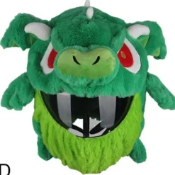 Hjelm Beskyttelse Hovedbeklædning Cover Sjov Tegneserie Fluffy Plys Sæt til Motorcykel Dragon