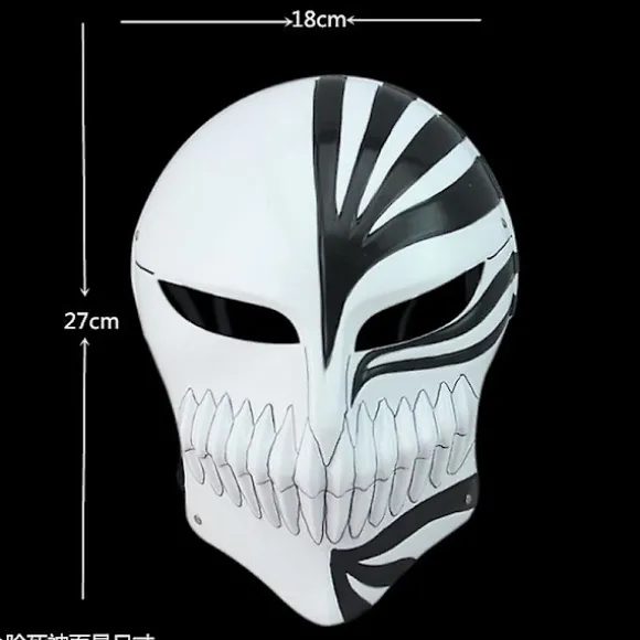 Højt Cartoon Død Ichigo Kurosaki Bleach Maske Julebal Maskerade Party Cosplay Halloween Cool Maske Gave til Mænd Dreng Legetøj (FMY) Red