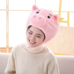 Højtidelig Hat Pink Sød Plys Gris Hovedbeklædning Gris Hat Plys Hovedbeklædning Foto Rekvisitter