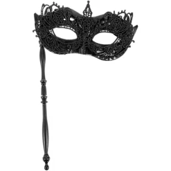 Håndholdt Maskerade Maske Kvinder Blonde Maske Prom Ball Maske Cosplay Party Maske Prop