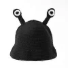 Håndvævet hue, strikket tegneserie-beanie, teenager-beret-hat, nyhedshovedbeklædning, sød nyhedshovedbeklædning, Halloween-fotorekvisitter Sort (Sort) | Fyndiq