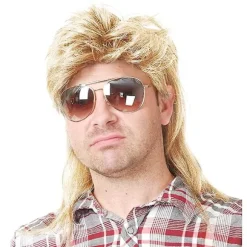 Hockeysveis Parykker til Mænd 80'er Kostumer Fancy Festtilbehør Cosplay Paryk (Blond)