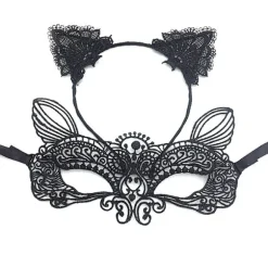 (Hoops + elvere) Blonde Kvinde Ulvemaske (Maske A)