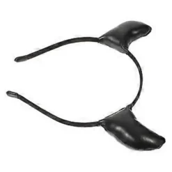 Horn Cosplay Hovedbøjle Halloween Kostume Tilbehør Universal Størrelse Sort Læder 1-pak
