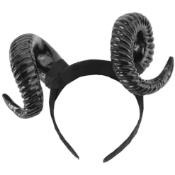 Horn Hovedbøjle Gevir Hoved Exaggerated Horn Hovedbøjle Halloween Hovedbøjle (Mand, Sort)