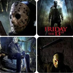 Horror Halloween Kostume Hockey Maske Fest Cosplay Rekvisitter (Sølv)