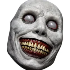 Horror Halloween maske smilende dæmon horror horror hvid maske med øjne rollespil, hvid