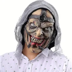 Horror Heksemaske Halloween Terror Latex Maske Skræmmende Cosplay Kostume Rekvisitter Fancy Dress Tilbehør