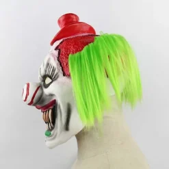 Horror Klovn Latex Maske Skræmmende Grimasse Voksen Fuld Hoved til Halloween Maskerade Fest Kostume Cosplay Fancy Dress Rekvisitter-lingling}