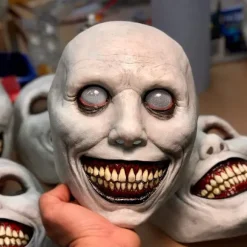 Horror The Exorcist Smilende Ansigt Dæmon Maske Cosplay Ond Krybende ONESIZE