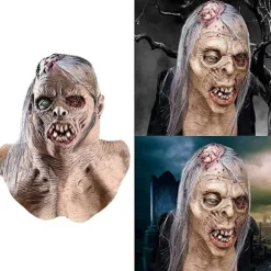 Horror The Walking Dead Zombie Maske Uhyggelig Halloween Kostume Horror Blodig Voksen Halloween Dekoration Rekvisitter