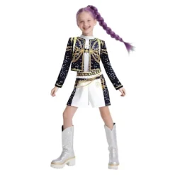 Hot tilbud til lav pris! 2025 Demon Hunter K-Pop Kostume | Halloween Outfit Kvinder Børn Cosplay Ankelkæde - Glad Ankelring 160cm Ankle Ring 160cm