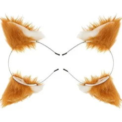 Hårbøjler Piger Sød Hårbøjle Til Cosplay Fest Ræveører Form Plys Materiale 2 stk (LGL) Assorted Color 24.00X18.00X6.00CM