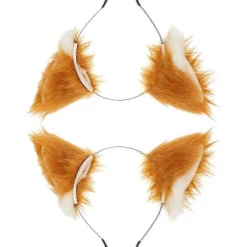 Hårbøjler Piger Sød Hårbøjle Til Cosplay Fest Ræveører Form Plys Materiale 2 stk (LGL) Assorted Color 24.00X18.00X6.00CM