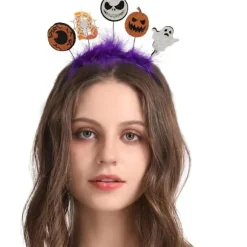 Hårbånd Græskar Hårbånd Spøgelses Hovedbeklædning Halloween Kostume Party Tilbehør til Kvinder Mænd og Børn