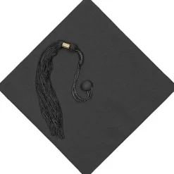 Hætte til dimission - Student hue til dimission fra universitet eller gymnasium - Sort student hue, One size 54 cm - 61 cm