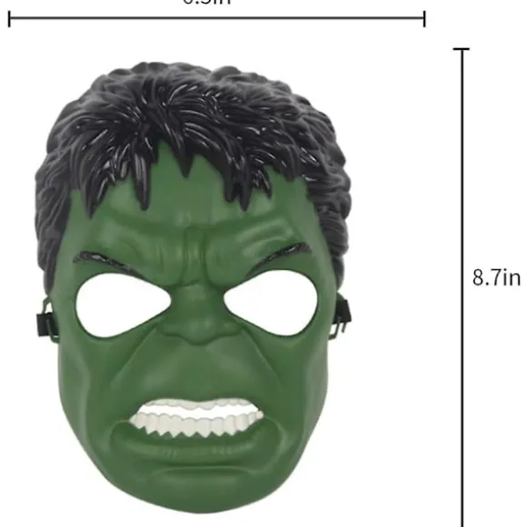 Hulk Maske til Børn Superhelte Kostumer Børnefødselsdage, Hulk Legetøj Gave til Halloween Cosplay Maskerade Fester (Hulk Maske)