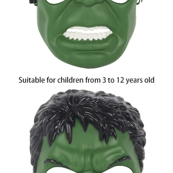 Hulk Maske til Børn Superhelte Kostumer Børnefødselsdage, Hulk Legetøj Gave til Halloween Cosplay Maskerade Fester (Hulk Maske)