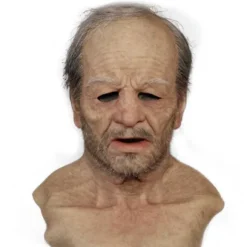 Humanoid Bedstefar Latex Maske Halloween Gammel Mand Hoved Horror Sjove Paryk Rekvisitter, CJY