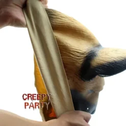 Hundemaske Halloween Fest Hundekostume Masker Maske Super Bowl Underdog Kostume Latex Dyrehovedmaske (Tysk hyrde)
