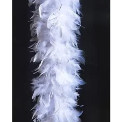 (Hvid) 180cm 60g Fjerboa til DIY Håndværk, Festdans Udklædning, Halloween Dekoration