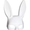 Hvid Kanin Maske Maskerade Kanin Maske Kanin Halv Maske til Fødselsdagsfest Påske Halloween Kostume Tilbehør
