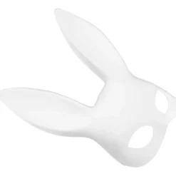Hvid Kanin Maske Maskerade Kanin Maske Kanin Halv Maske til Fødselsdagsfest Påske Halloween Kostume Tilbehør