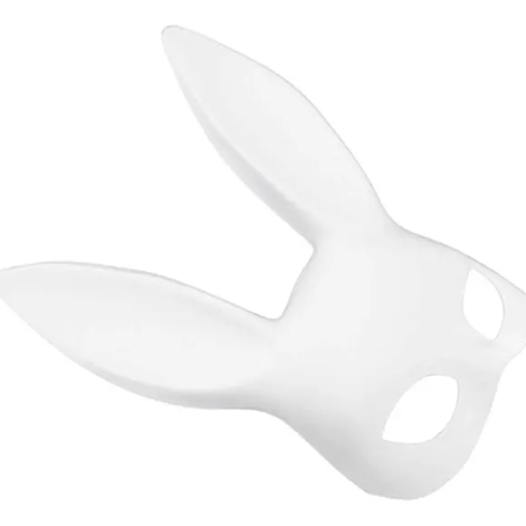 Hvid Kanin Maske Maskerade Kanin Maske Kanin Halv Maske til Fødselsdagsfest Påske Halloween Kostume Tilbehør