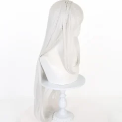 Hvidt langt hår, paryk, egnet til cosplay paryk rollespil