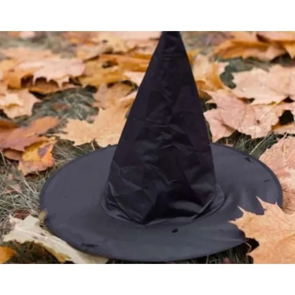 Häxhatt halloween häxdräkt svart