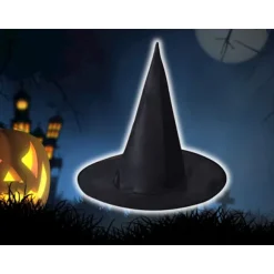 Häxhatt halloween häxdräkt svart
