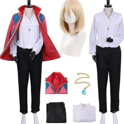 Hyl Kostume Paryk Anime Hylende Slot Cosplay Kostumer Paryk Jakke Halskæde Halloween Kostumer til Kvinder Mænd Stil 3, CJY Style 3 S