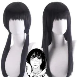 IC Anime Chainsaw Man Mitaka Asa Cosplay Paryk Asa Mitaka Lang Sort Black One Size