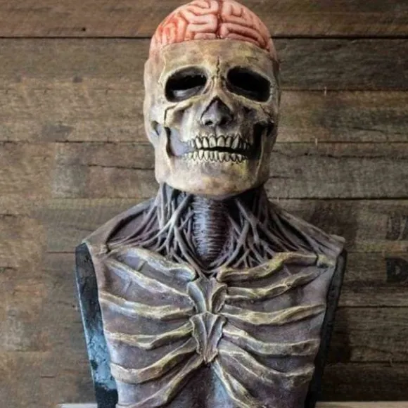 IC Fkxczn Den seneste skeletbiokemiske maske til 2021, Halloween-masker Rød