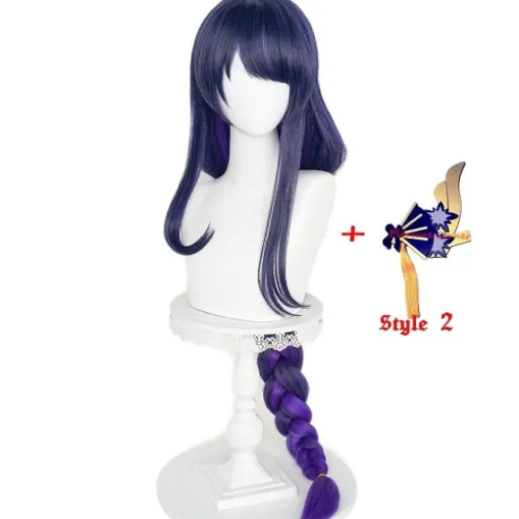 IC Game Genshin Impact Raiden Shogun Cosplay Paryk Forudstylet 110cm